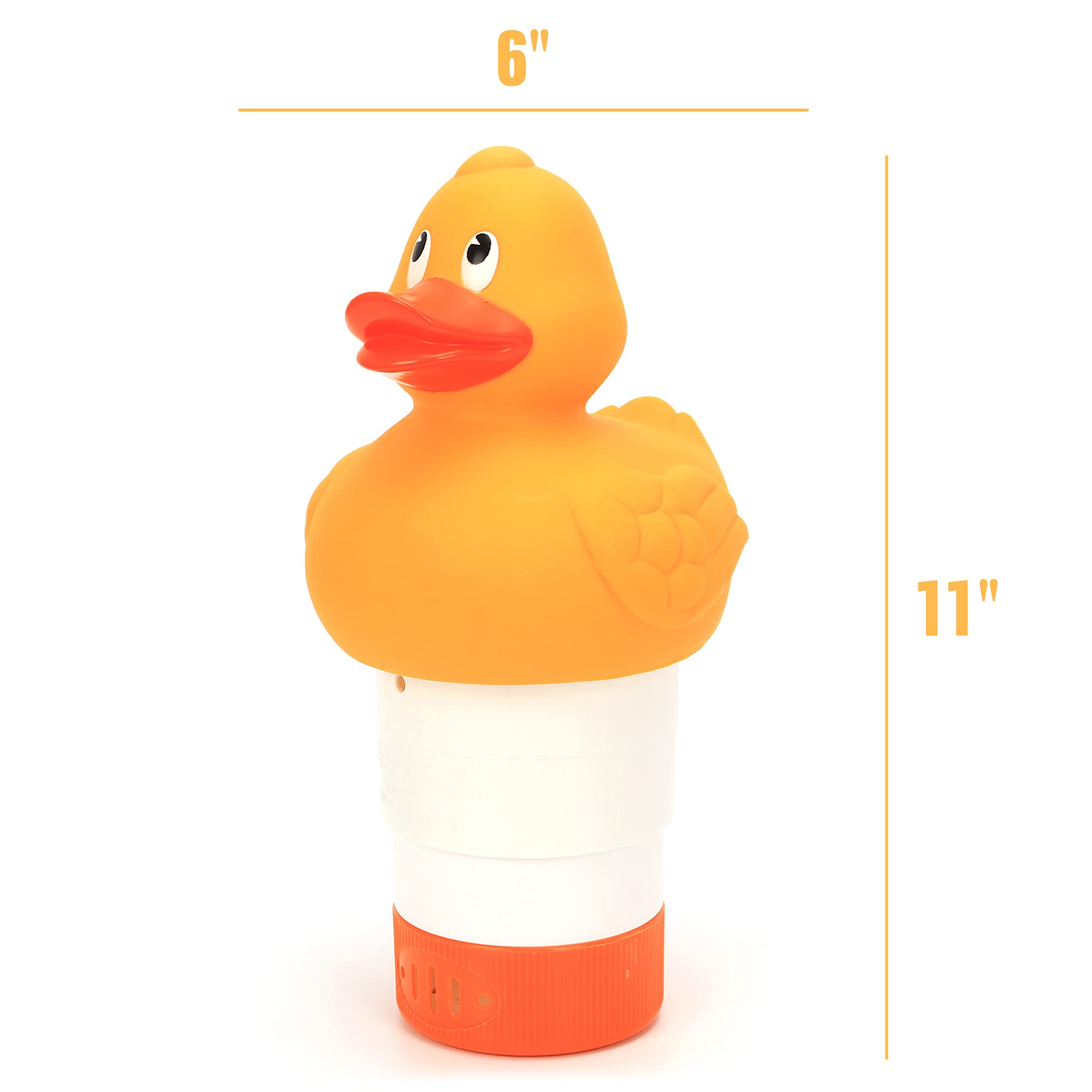 XY-WQ Galleggiante per cloro, dispenser di cloro galleggiante per piscina (anatra gialla), adatto per compresse da 1 e 7,6 cm, per piscine grandi e piccole, vasca idromassaggio, spa