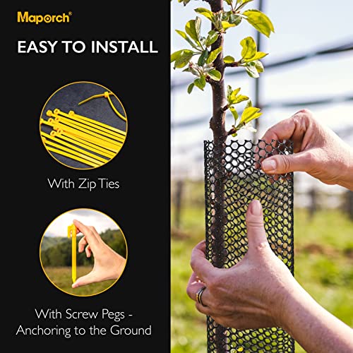 Maporch Chicken Wire Fence Mesh, 15.7In X 10Ft Black Plastic, Hexagonal Fencing Wire For Gardening, Poultry Fencing, Chicken Wire Frame For Crafts, Floral Netting #TOP4
