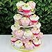 Global Sugar Art Blossoms and Leaves Edible Sugar Cake & Cupcake Flowers, Yellow, Small Unwired, 24 Count with Leaves by Chef Alan Tetreault