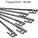 TRIWONDER Forged Steel Tent Stakes Heavy Duty Tarp Pegs Solid Stakes Footprint Camping Stakes (Black - 8in - 10 Pack)