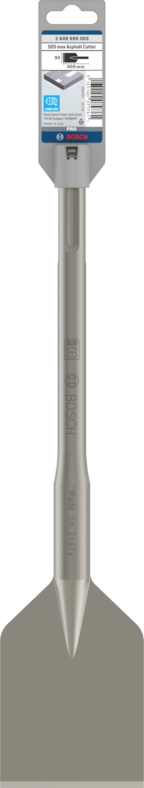 Bosch 1x Scalpello PRO SDS max per asfalto (per Asfalto, Asfalto, Ø mm, Professional Accessorio Martello perforatore, Sezionatori)