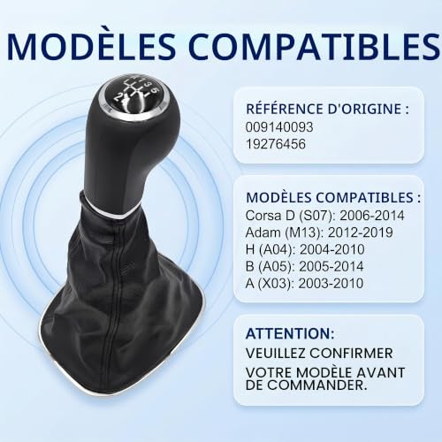 Qilomor Pommeau de Levier de Vitesse 5 Vitesses 009140093 19276456 – vue 4