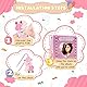 Kpop Photocard Binder, 3 Zoll Photocard Holder Mini Portable Fotoalbum Photo Kpop Binder Album, Love Heart Hollow K-pop Photo Card Holder Album with Love Heart Pendant,40 Pockets