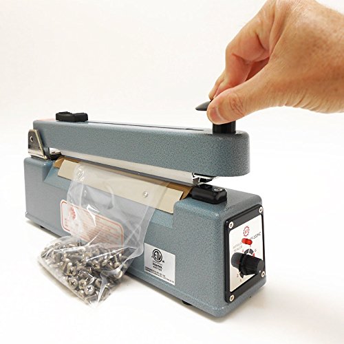 8" UL Bag Sealer Impulse Manual Sealer with Cutter (KF-200HC)