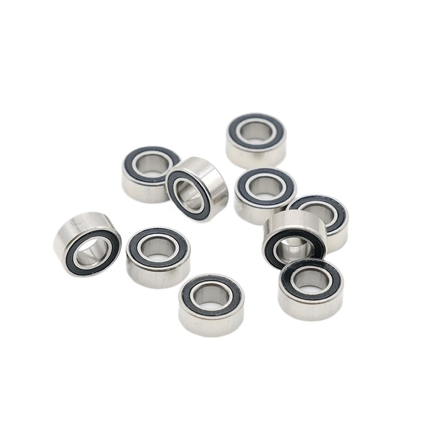 10PCS MR125RS 5X12X4 mm Bearing ABEC-7 Electric RC Car Truck MR125 RS 2RS Ball Bearings MR125-2RS Black Sealed