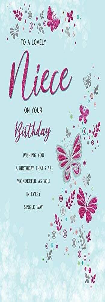 Modern Birthday Card Niece - 9 x 6 inches - Regal Publishing,C80741