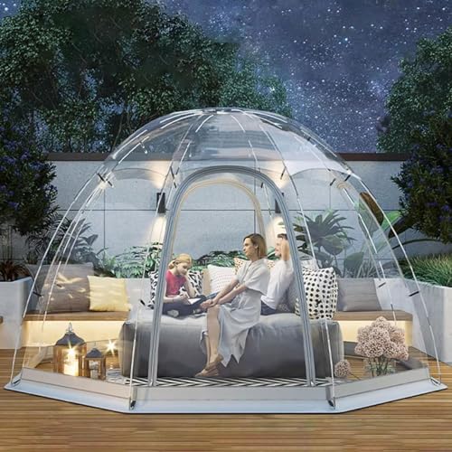 Pop-up bubble tent, 12ft PVC tuin bubble tent koepelhuis, 8-10 personen buiten waterdichte bubble clear view tent, clear bubble house, voor kamperen, vissen, buitenactiviteiten