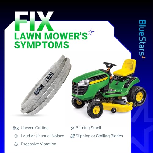 Image of BlueStars M154621 Mower Belt | Aramid Cord | 1 /2'' x 146 1 /4'' | Mower Belt - Fits 42 inch Deck J-Deere X300 X304 X310 Lawn Tractors & 48 inch Deck EZtrak Series Z245 Zero-Turn Mower