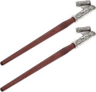 ULTNICE 2pcs Oblique Calligraphy Pen Holder, Alloy Fountain Dip Pen Holder for Writing, Ergonomic Grip, 6.88 Inch