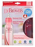 Dr Browns Natural Flow Standard Pink 4oz Bottle- 3 Pack