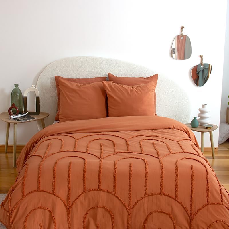 CÔTE DECO Parure de lit 220x240 cm Adulte - Housse de Couette 220...