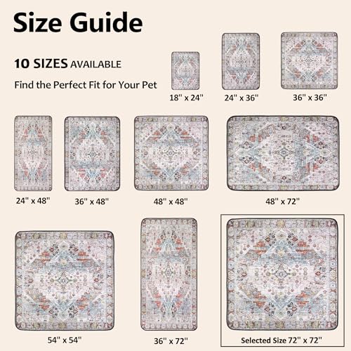 Image of Washable Pee Pads for Dogs, Reusable Puppy Potty Training Pads, Ultra-Absorbent Thick Waterproof Leak-Proof Non-Slip Pads & Mat for Crate, Playpen, Floor, Whelping & Housebreaking , 1 Pack 72 inchx72 inch