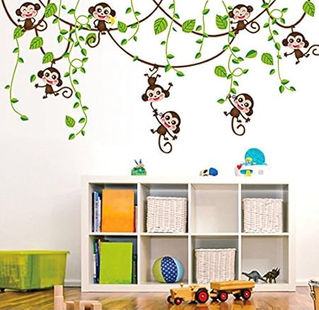 ufengke® Niedlichen Affen Wandsticker