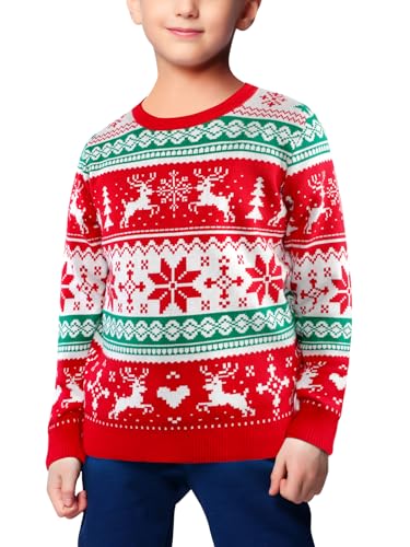 Pull de Noël moche unisexe XiaoMoSha en tricot pour famille et fêtes de fin d'année