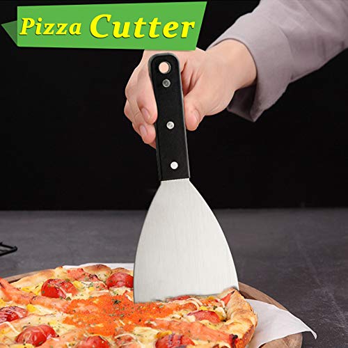 Hasteel Griddle Scraper 2Pcs, Stainless Steel 9.5In Slant Edge Metal Grill Scraper Chopper For Food Service & Cleaning Supplies, Perfect For Teppanyaki Flat Top Bbq Indoor & Outdoor, Dishwasher Safe #TOP3