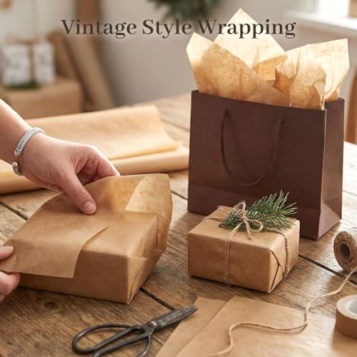 Image of Koogel 330 Sheets Kraft Brown Tissue Paper, 14 X 10 inches