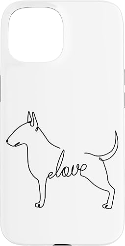 Miniatura 7 de Funda de boceto para iPhone 14 Bull Terrier Love Bully Dog Love de una sola línea