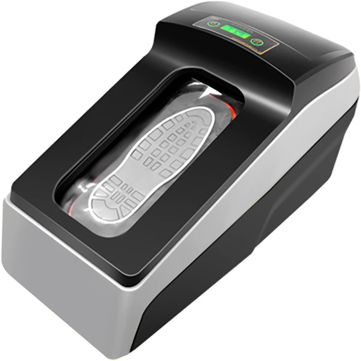 Automatic Shoe Cover Machine, LCD Automatic Shoe Cover Dispenser with 1000 Shoe Cover Capacity, Anti-Slips Indoor Shoe Film Machine for Industrial & Business Use, Fast Film Output white (Grey )