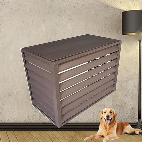 Mini cubierta de condensador dividido, cubierta de aire acondicionado micro split para exteriores, panel de valla oculta, aluminio recubierto de polvo de 0,8 mm, 2 tamaños para jardín, porche, balcón
