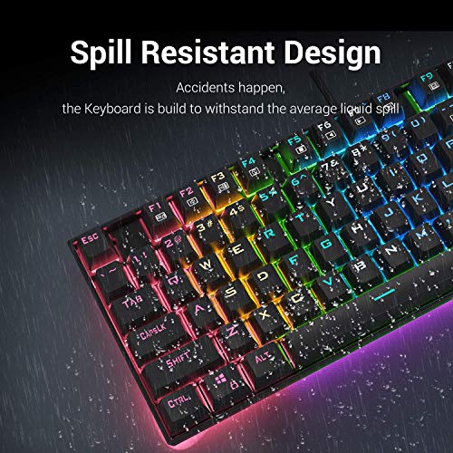 Tastiera Gaming Meccanica RGB LED Illuminata K552 KUMARA Di Redragon 87 Tasti Tastiera Meccanica Interruttore Blu Per PC Gaming Design Compatto In Metallo ABS (QWERTY US Layout - Illuminazione RGB)
