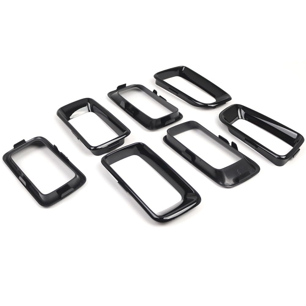 Frontstoßstangengitter Zierleisteneinsatz Schwarz für Compass 2011-2016 68109865AA ABS Material für Ersatz 7 Stück