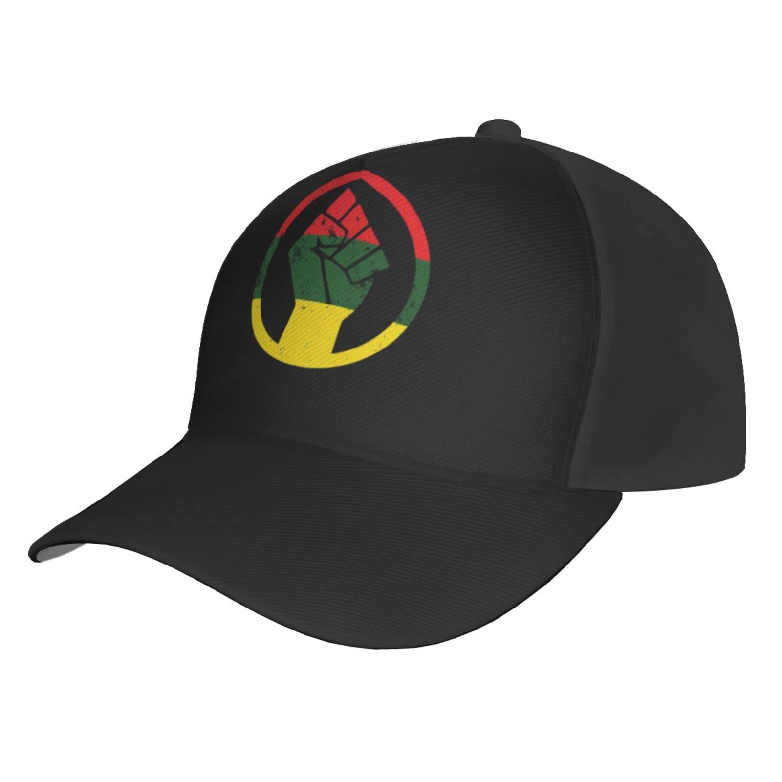 FOKAI Rasta Black Power Fist Outdoor Baseball Cap Trucker Hat Buckle Back Peaked Cap Casquette Mesh Cap