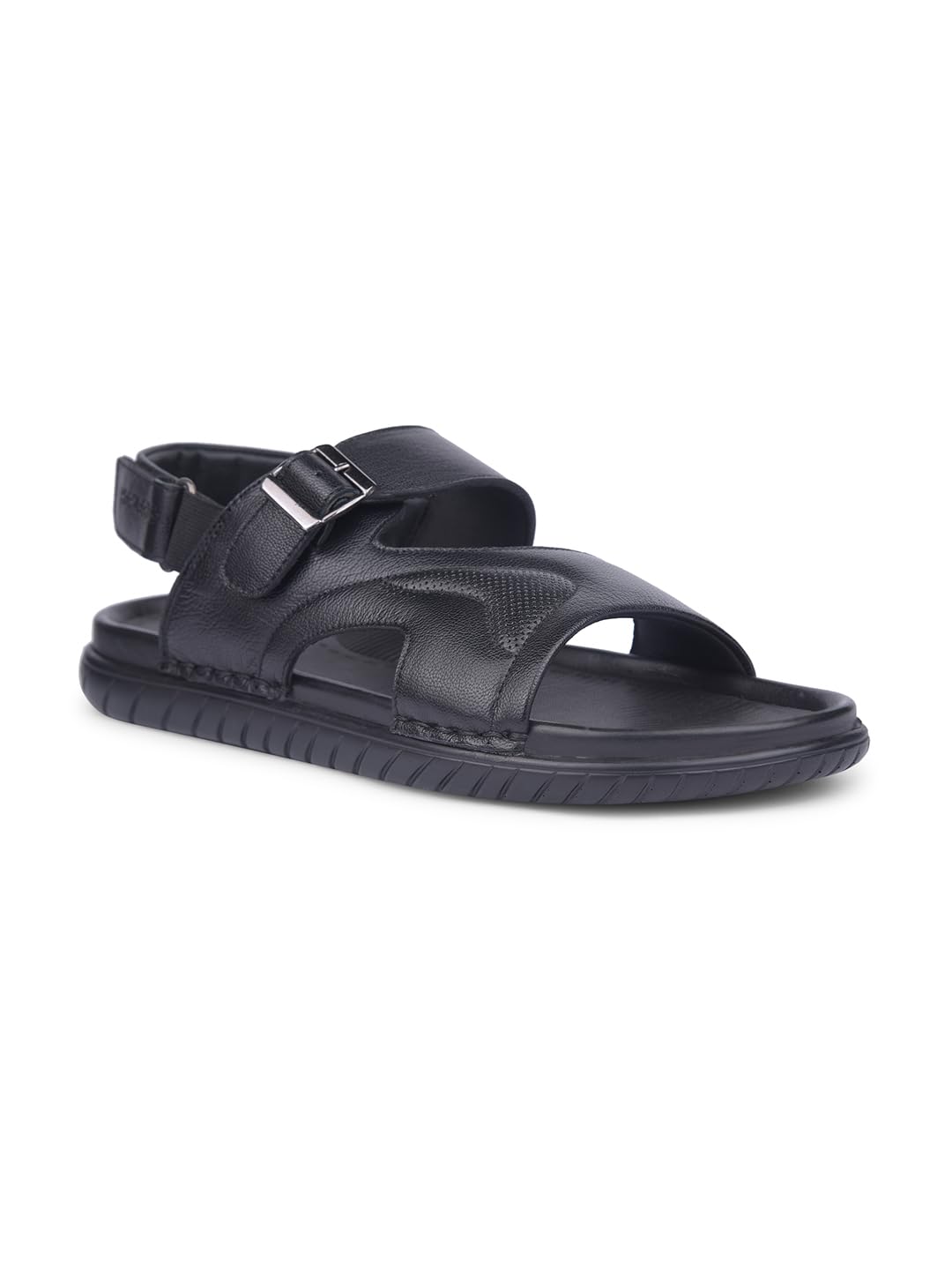 liberty Healers OSL-51 Casual Sandal for Men - Black & Brown | Buckle Closure - Lightweight & Comfortable | PU Sole Suitable For Outdoor Chappal, Monsoon, Rainy Season Footwear-picture-11