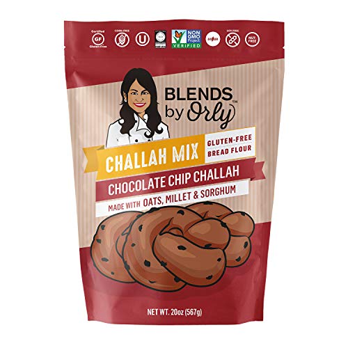 Gluten Free Chocolate Chip Challah Mix - Baking Mix for Gluten Free Chocolate Chip Challah Bread, GF Chocolate Chip Dinner Rolls & Chocolate Chip Babka From Blends by Orly 20.5 Oz