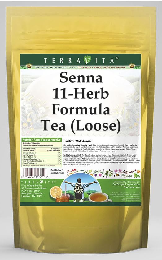 Senna - Té de fórmula de 11 hierbas (suelto) (8 onzas, ZIN 428765) - Paquete de 3