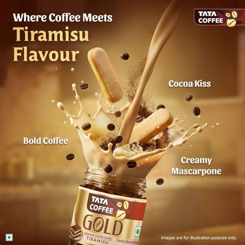 Image of Tata Coffee Gold Tiramisu Flavoured Instant Coffee, 25g