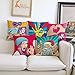 JWEK Housse de Coussin Canapé Taie d'oreiller Ensemble De 5 Pop Art Personnage De Bande Dessinée Oreiller Linge De Maison Illustration Travaux De Décoration Décoration Taie d'oreiller Taie d'oreiller
