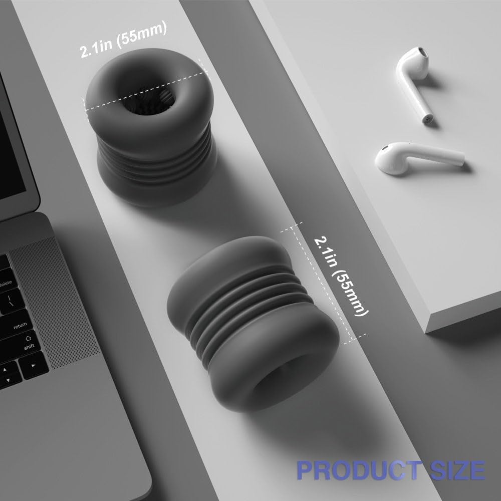 JITEM Portable Men's Gym Training Equipment Silicone Material Manual Rotation Easy to Clean(Color:White)