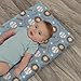 Blue Baseball Baby Changing Pad Covers for Boy Girl Spring Baseball Sport Fitted Change Table Pad Covers Mats American Sports Stars Soft Diaper Changing Table Sheets for 32''×16'' Contoured Pad