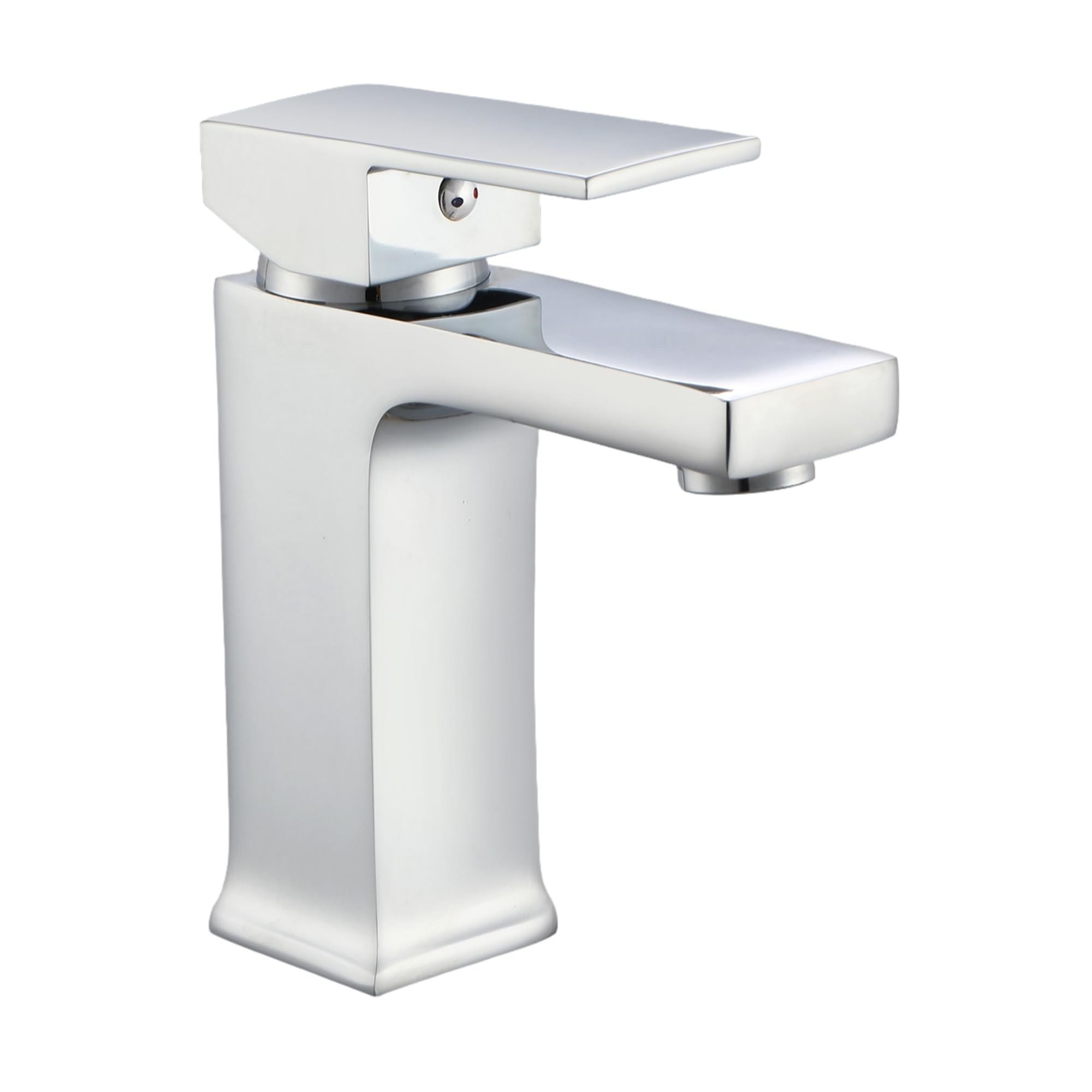 – Ripple Mono Basin Mixer Tap, with Pop-Up Waste Single Lever Chrome Basin Faucet, Hot & Cold-Water Mixer