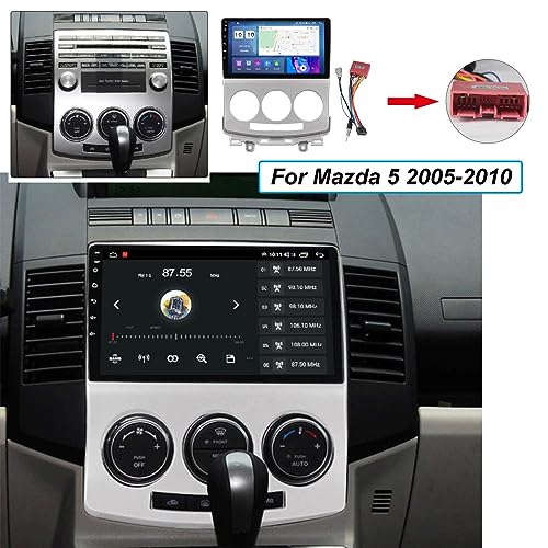 Radio para automóvil con Android 12 y GPS de 9 pulgadas adaptada para Mazda 5 3