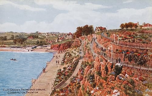 Posters art mural Cliff Garden Promenade Quinton déco tableau vintage 60x90