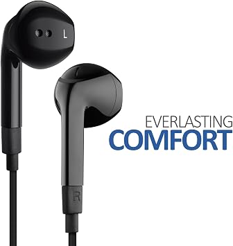 LUDOS FEROX 2 Pack Wired Earbuds in-Ear Headphones, Earphones with Microphone, Noise Isolation for 3.5mm Jack Ear Buds for iPhone, Samsung, Computer, Laptop, Kids, School Students