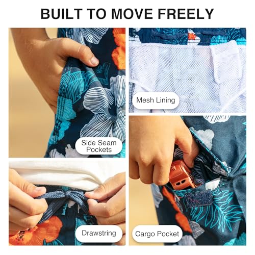 Image of Kanu Surf Boys' Terrapin Turtle Quick Dry Beach Board Shorts Swim Trunk