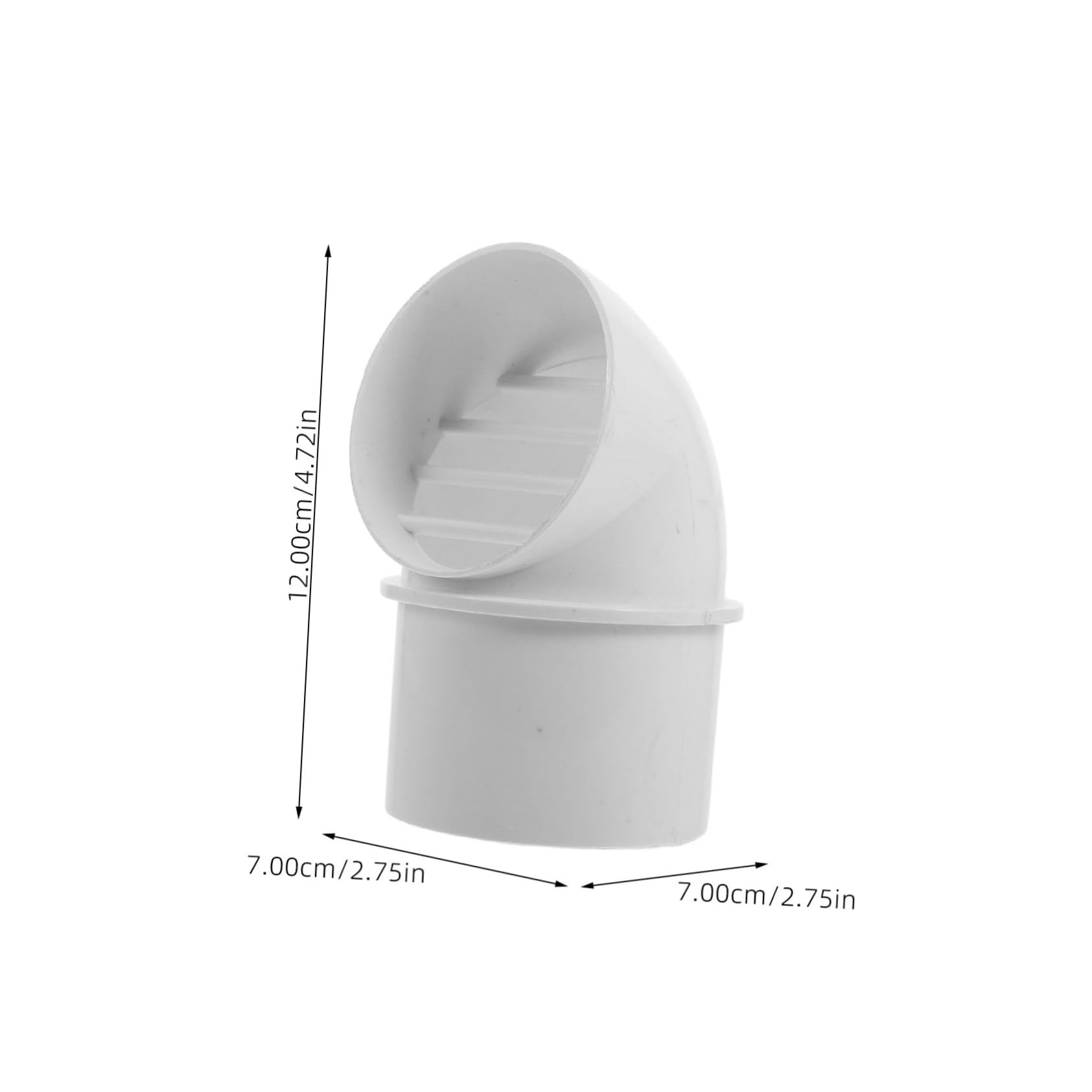 UKCOCO Tappo di Sfiato a Parete in Pvc Antivento 75mm per Cappa di Ventilazione Cucina Copertura per Ventilazione Esterna Resistente alle Intemperie Facile da Installare