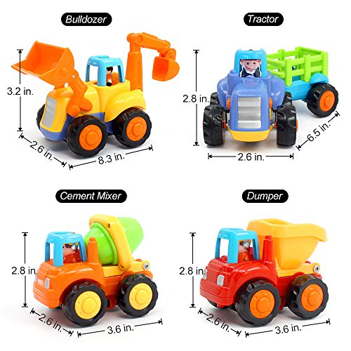 ORWINE Inertia Toy Early Educational Toddler Baby Toy Friction Powered Cars Push and Go Cars Tractor Bulldozer Dumper… - Image 8
