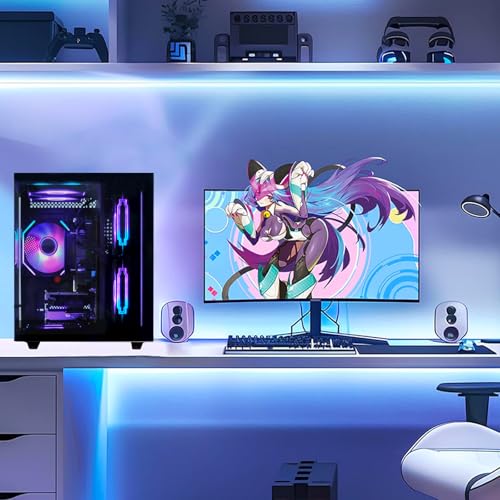 Image of suevery Gaming PC Desktop Computer Ryzen 5,16GB DDR4 512G SSD, RX 560 4G | 6-Core Up to 4.1GHz | RGB Prebuilt Tower |Wi-Fi 6 Gamer for Student Home Office-Black