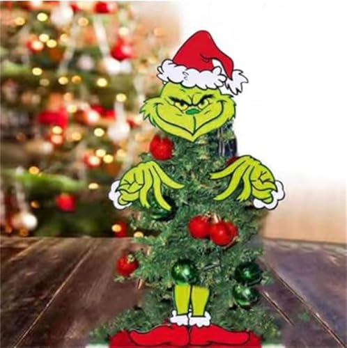 Elf Christmas Decorations, Christmas Tree 𝐆rinch Decorations Creative Christmas Tree Topper Head For Grinch Christmas Tree Topper Head Arm And Legs -Creative Christmas Home Party Decorations #TOP1