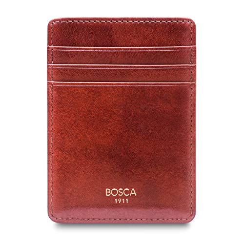 Image of Bosca Old Leather RFID Blocking Front Pocket Wallet with Magnetic Money Clip - Leather Wallet for Men