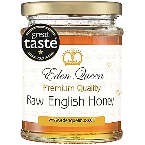 Raw English Honey Unpasteurised British No Additives 100% Pure Wildflower Honey 340grams (English Wildflower) Cover