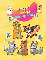 Jungle animals coloring book: kids coloring book B08BF2PLYB Book Cover