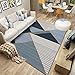 Dywan geometryczny nowoczesny styl dywan do salonu szary niebieski prostokątny dywan sypialnia dekoracja poduszki podłogowe dla dzieci dywany do kuchni 60 x 120 cm