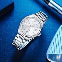 CIVO Analog Mens Watches Silver: Wrist Watches with Date Easy to Read — image 7
