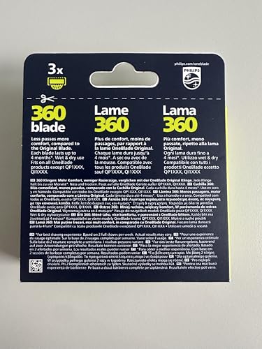 Philips OneBlade (360, face) Lot de 3 lames de rechange