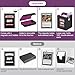 Kabinka Commander Deck Box for MTG Fits 400+ Double-Sleeved Card Storage, 5 IN 1 Removable Card Case with Dice Tray, Display Window for TCG/PTCG/EDH, 4 Magnetic One Touch Holders (Black Purple)
