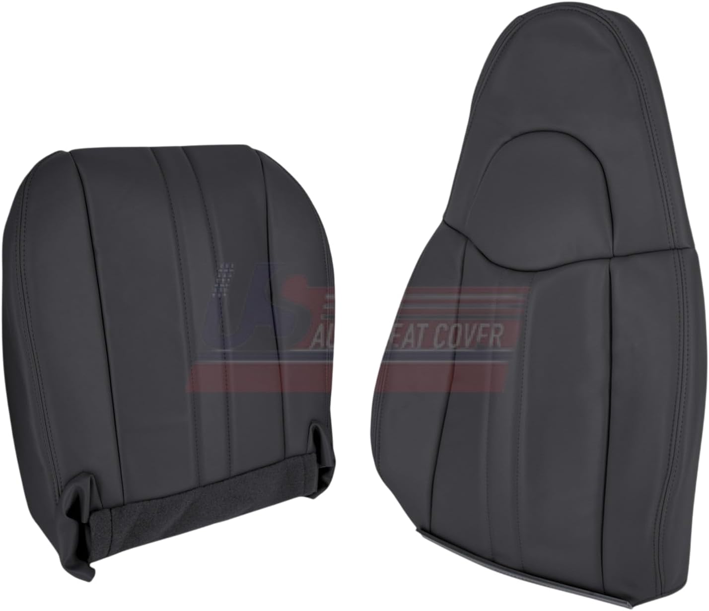 2003-2009 fits Chevy Express Leatherette Driver Side Seat Covers Very Dark Pewter